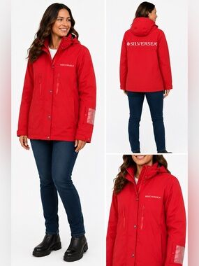 Silversea Red Insulated Hooded Jacket – Women’s XXS – 3M Thinsulate Winter Coat